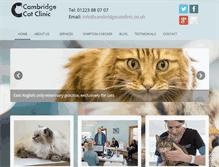 Tablet Screenshot of cambridgecatclinic.co.uk
